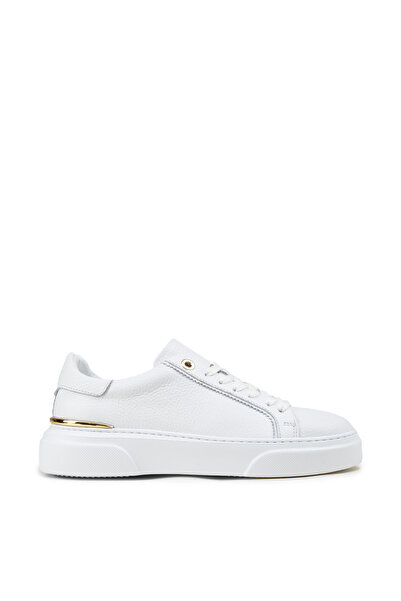 Deery Women's Genuine White Leather Sneaker Shoes