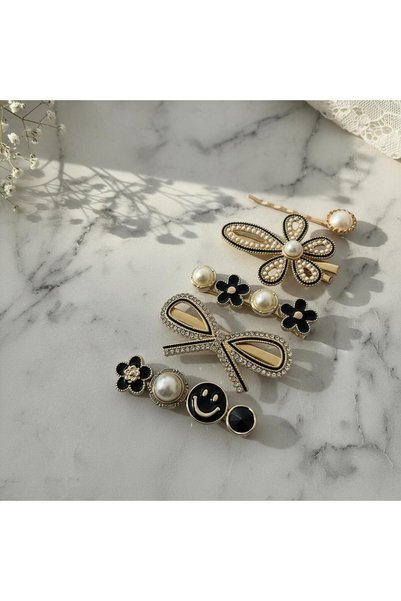 Ahsen Shine 5-Piece Girls' Clip Hairpin Set – Colorful Hair Clips