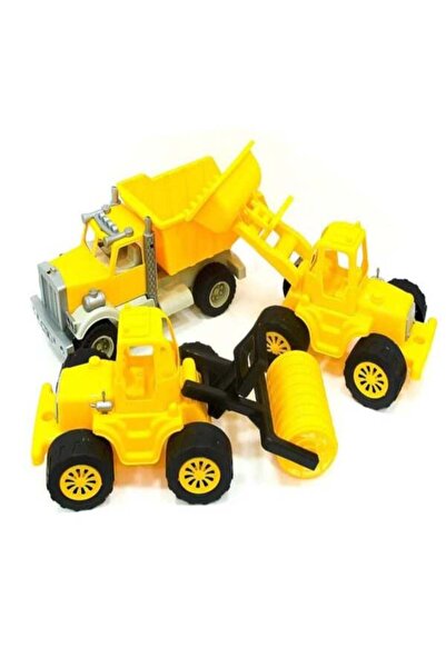 SUDESA OYUNCAK BÜYÜK BOY 3'LÜ FIRTINA İNŞAAT ARAÇLARIM SETİ KEPÇE-DOZER-KAMYO...
