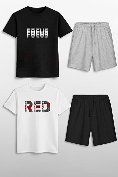 Trendy Merry Store Детски летен комплект от 4 части: капри и тениска