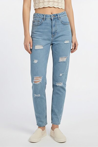 Don't Call Me Jennyfer Women Regular Fit Rip Stretchable Jeggings, Denim Blue