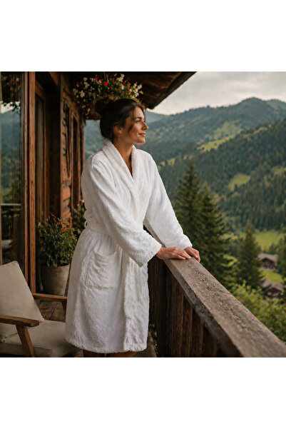 Horecatex Halat de baie hotelier din bumbac frotir 450 g/m², mărimea M, unise...