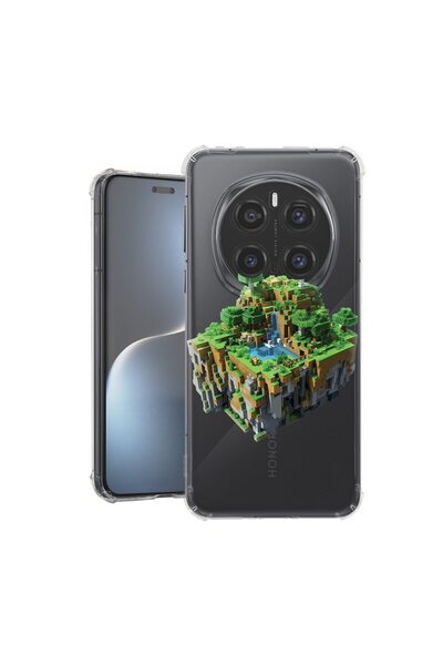 bestcase Θήκη για Honor Magic7 Pro, Αντικραδασμική 1.5MM, Κόσμος Minecraft, Π...