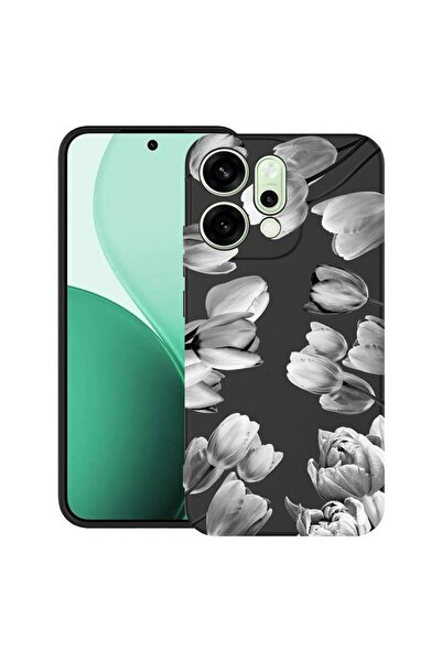bestcase ¬Æ Husa TPU Ultra Slim Compatibila cu OPPO Reno14, Floral - Black Tu...