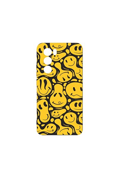 bestcase ¬Æ Husa Premium Silicon, Compatibila Cu OPPO Reno12 Pro, Acid Smiley...