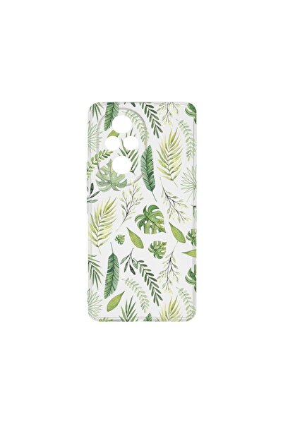 bestcase ¬Æ Husa Clear Silicon 2MM, Compatibila Cu Honor 200, Green leafs, An...
