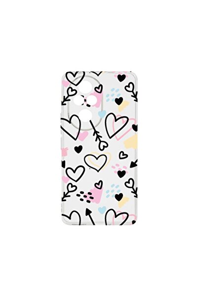 bestcase ¬Æ Husa Clear Silicon 2MM, Compatibila Cu Honor 200, Love Symbols, A...