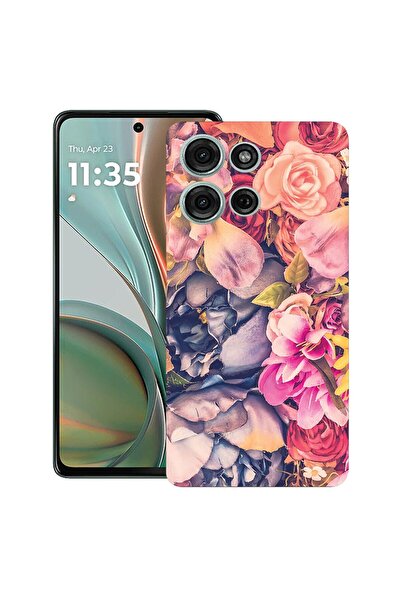 bestcase Θήκη για Motorola Edge 50 με Φλοράλ Σχέδιο, TPU Ματ Εξαιρετικά Λεπτή...