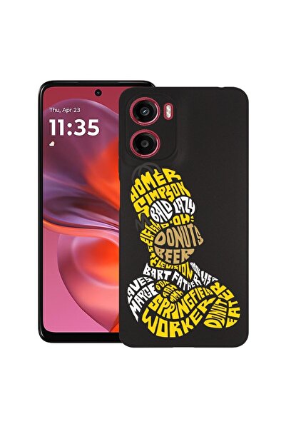 bestcase Θήκη για Motorola Moto G05, Καλλιγραφία Homer Simpson, Λεπτή σιλικόν...