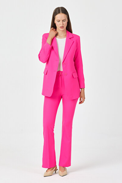 pembekurdelem Women's Jacket Trousers Set Fuchsia