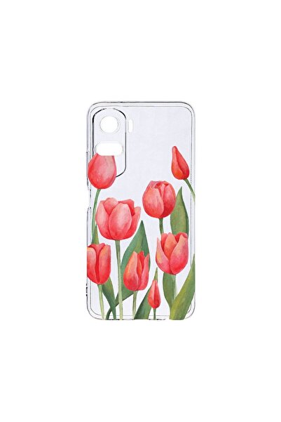 bestcase Διαφανής Θήκη Σιλικόνης 2MM, Συμβατή με Honor 90 Lite 5G, Κόκκινες Τ...