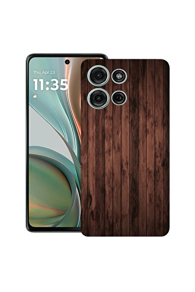 bestcase Калъф за Motorola Moto G Power (2025) с дизайн от орехово дърво, TPU...