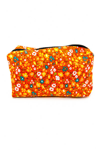 MakeWell Floral Patterned Makeup Bag – Zippered Fabric Cosmetic & Travel Orga...