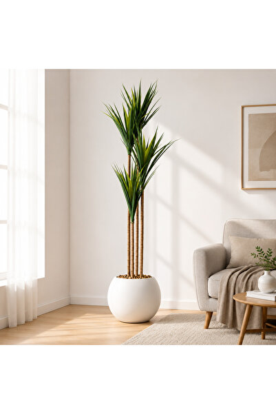 TrentonGCC Artificial Indoor Decorative Tree in Modern Pot – Premium Faux Flo...