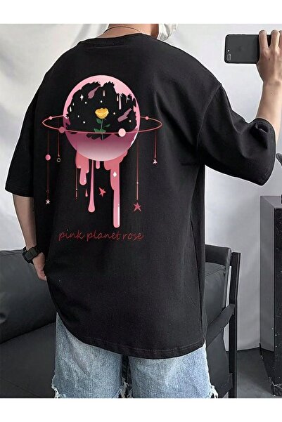 bellanova Oversize Minimalist Graphic Printed Short Sleeve T-Shirt