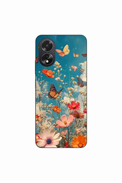 OEM Husa compatibila cu Oppo A18 4G Silicon Gel Tpu Model Flori si Fluturi