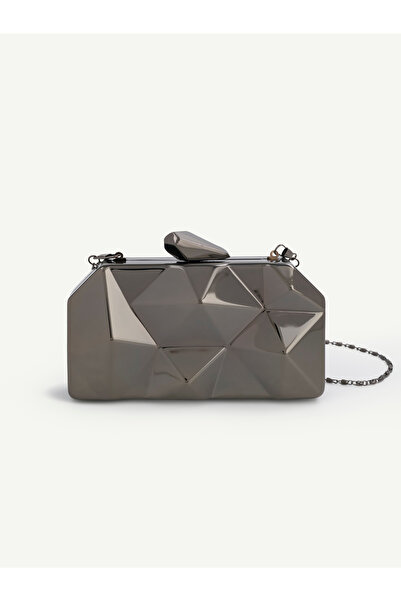 SHAKA Crna SHK323 kristalna večernja haljina, metalik izgled, clutch, torba z...