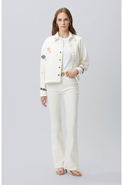 Network Naturel Flare Denim Pantolon