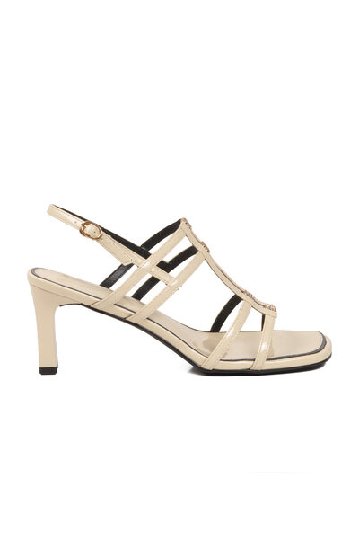 AYK'S Beige Women's Evening Dress Shoes 4069 Z