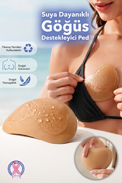 Juene Suya Dayanıklı Göğüs Pedi - Dikleştirici Destekleyici Push Up Sütyen İç...