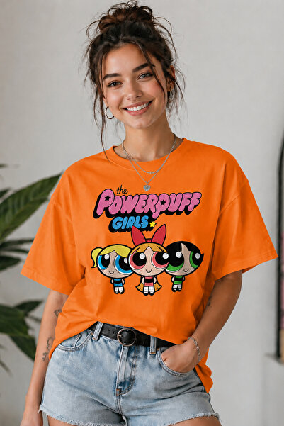 ArtYus Μπλουζάκι Powerpuff Girls με στάμπα Unisex Oversize – Βαμβακερό T-Shir...