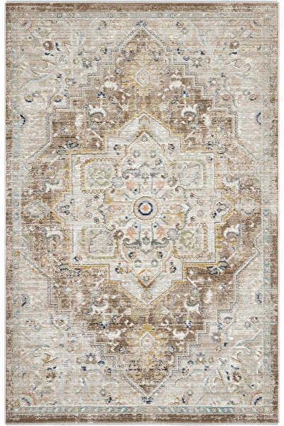 Cool Halı Zaraf Krem Kahve 160x240 Halı 4 Metre Kare Klasik Göbekli Salon Otu...