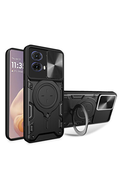 Techsuit Husa pentru Motorola Moto G85, CamGuard Pro, protectie antisoc, negru