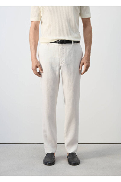 MANGO Man Slim fit %100 keten pantolon