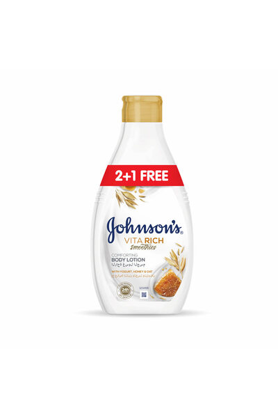 Johnson's لوشن الجسم من جيه إس بنكهة الكاكاو والخوخ والزبادي 400 مل 1+1 عبوة