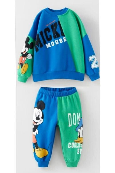 REMESA Mickey Mouse Ve Donald Duck Baskılı Alt Üst Eşofman Takım