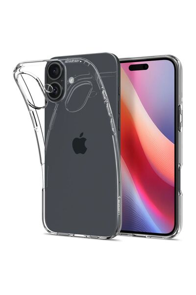 Spigen Husa pentru iPhone 16, Liquid Crystal (ACS08190), protectie antisoc, t...