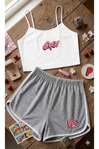 PEMBİŞ HOMEWEAR Natural Pamuk süprem crop basic
