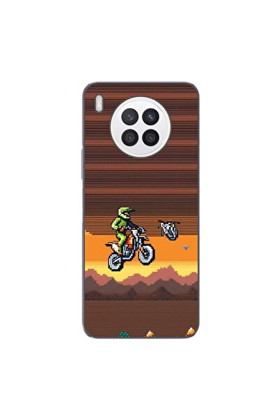 OEM Husa compatibila cu Huawei Nova 8i Silicon Gel Tpu Model Pixel Art Motorc...