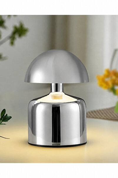 Taimi Dome Shape Touch LED Table Rechargeable Lamp - Metal, Silver, 3 Colors