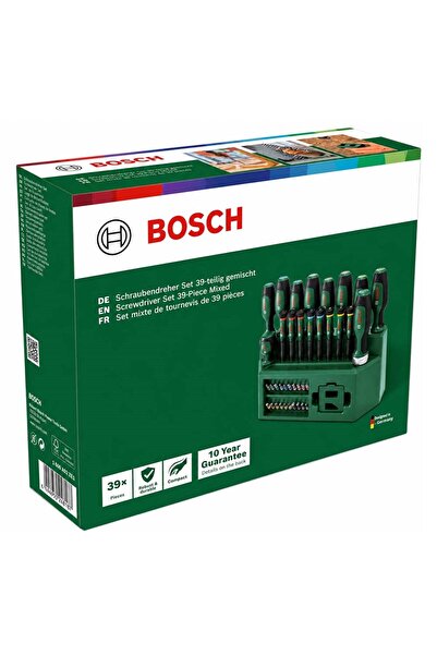 Bosch Düz Yıldız Tornavida Klemens ve Bits Uç Seti 39 Parça
