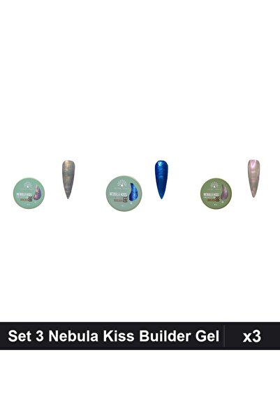 global fashion Set 3 Nebula Kiss Builder Gel 15g - Nr.01 Nr.11 Nr.16