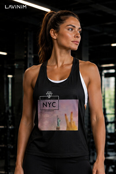 LAVİNİM Dry Fit Women's Printed Training & Sports Tank Top