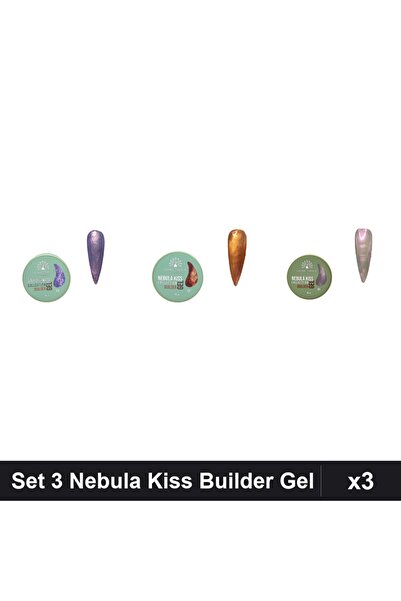global fashion Set 3 Nebula Kiss Builder Gel 15g - Nr.01, Nr.09, Nr.12