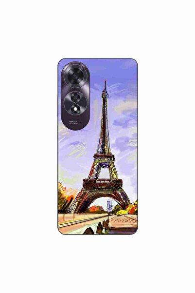 OEM Husa compatibila cu Oppo A60 4G Silicon Gel Tpu Model Desen Turnul Eiffel