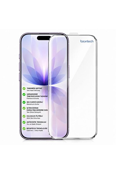 bzontech واقي شاشة 300CC من الجيل الجديد بدون إطار وغطاء كامل متوافق مع iPhon...