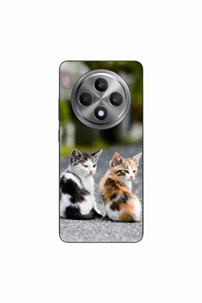 OEM Калъф, съвместим с Oppo Reno12 FS, силиконов гел TPU, с шарка на котенца