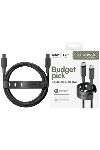 Panzer Glass PanzerGlass cablu USB-C la USB-C de 60W USB 2.0, 1.2M, negru