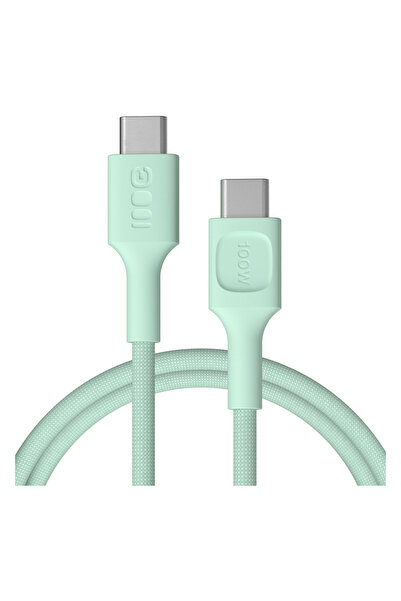 Greencell KABEL USB-C / USB-C PowerStream 120cm PD 100W zielony w oplocie