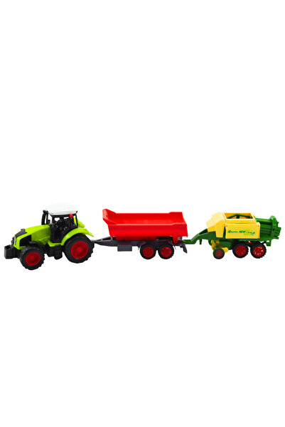 LeanToys Tractor agricol cu remorcă