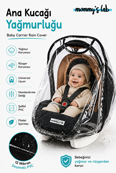 Mommyslab Lüks Ana Kucağı Yağmurluğu 12Mikron Ftalat içermez Testleri Yapılmıştır. Anakucağı Yağmurluk