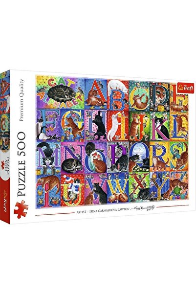Trefl Puzzle 500 Koci alfabet