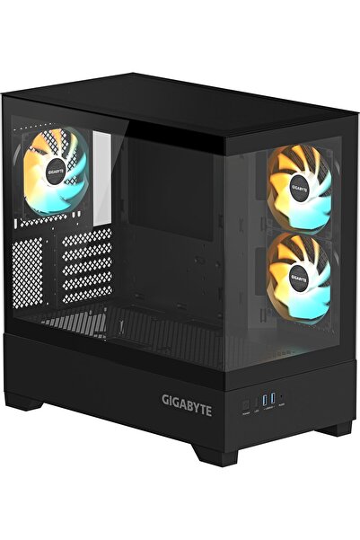Gigabyte Carcasă GB-C201P, Mid tower, 2xUSB 3.0, 3x ventilatoare ARGB de 120m...