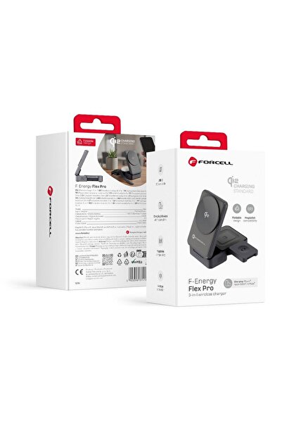 Forcell Încărcător wireless F-Energy 3 în 1 Flex Pro Qi2 compatibil MagSafe (...