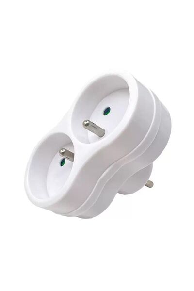 MicroConnect Adaptor EU la 2 prize franceze tip E, alb