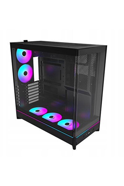 MONTECH HS02 PRO Carcasă PC, Midi-Tower, ATX, Sticlă securizată, ARGB - negru